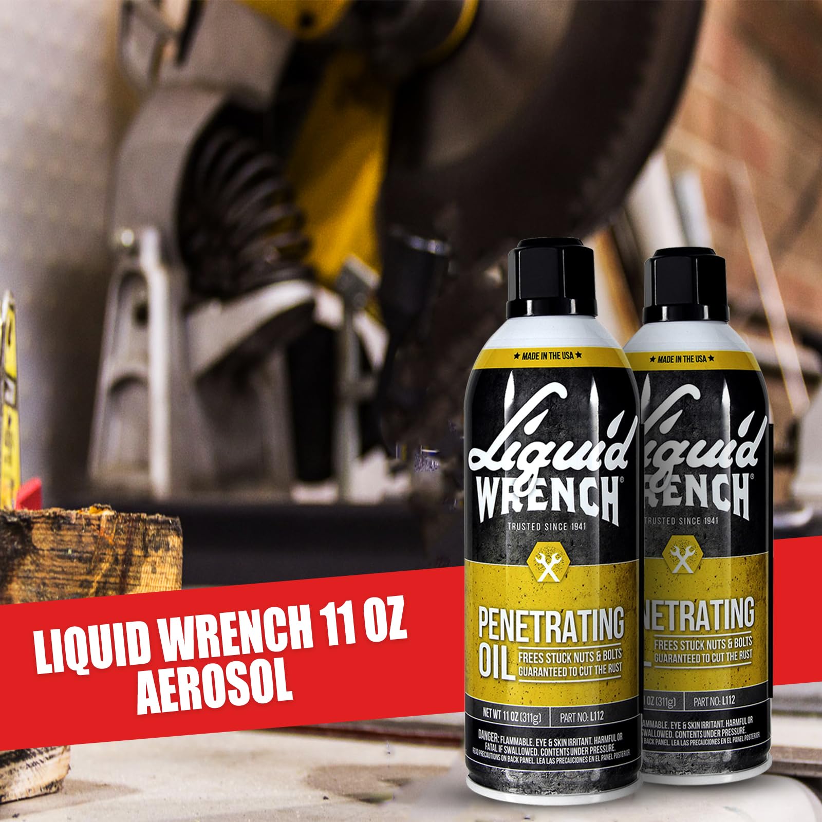 Gunk Liquid Wrench 12 oz. Aerosol- Powerful Penetrating Lubricant for Easy Maintenance- Rust Protection Spray for Metal- Rust Spray Remover-Available with Premium Quality Centaurus AZ Gloves- 2 Pack