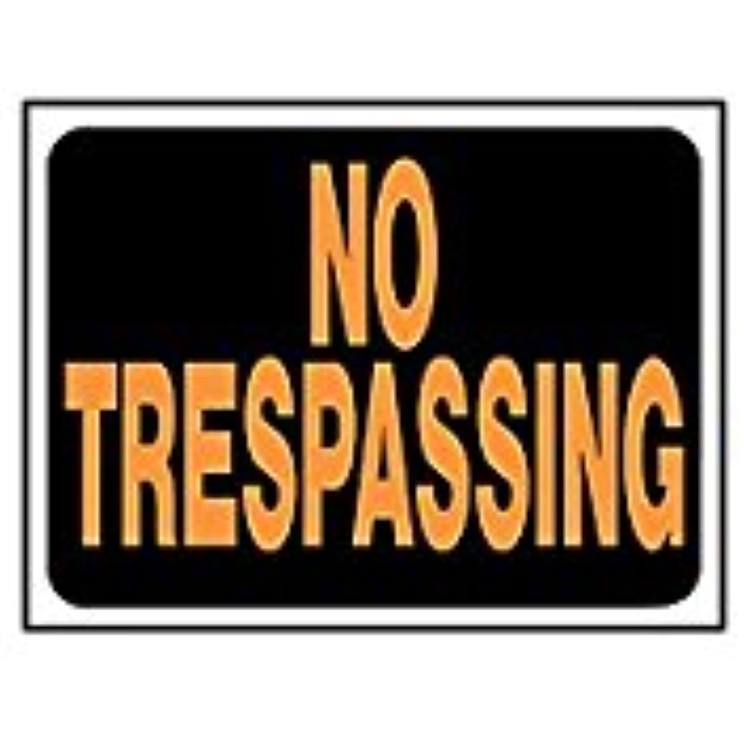 Hy-Ko English No Trespassing Sign Plastic 9 in. H x 12 in. W