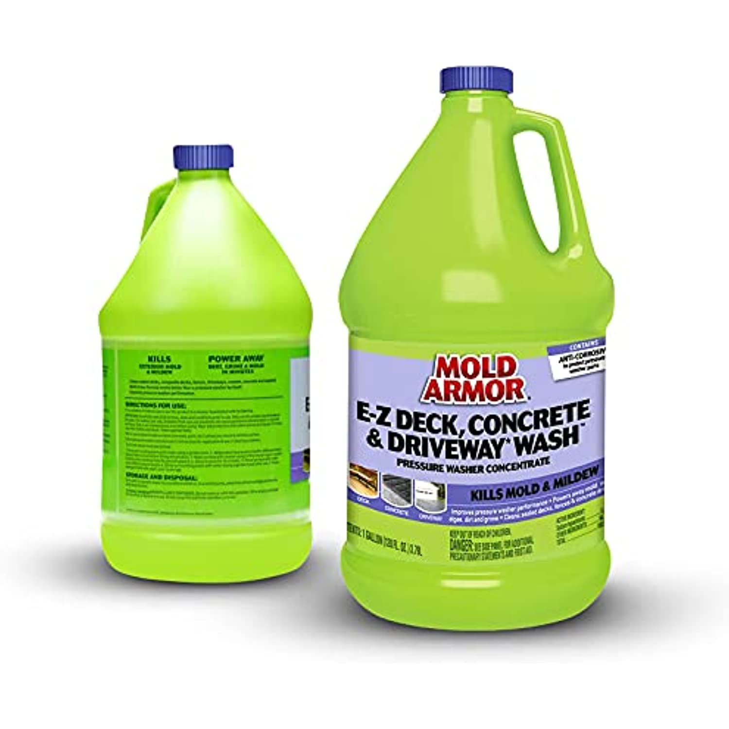 Concentrated Outdoor Mold Mildew Remover - E-Z Deck, Concrete & Driveway Pressure Washer Concentrate 1 Gal, Enhance Pressure Washer Performance, Centaurus AZ Gloves for Your Safety