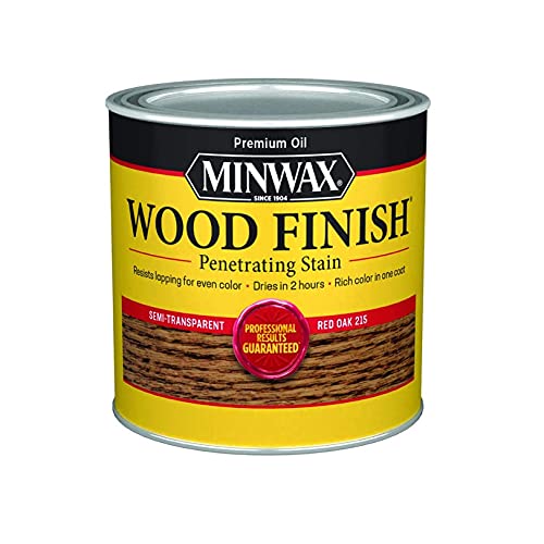 1/2 pt Minwax 22150 Red Oak Wood Finish Oil-Based Wood Stain