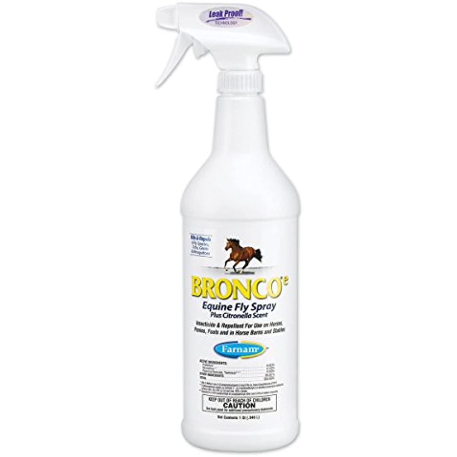 Bronco E Equine Fly Spray Plus Citronella Scent, 1 Quart