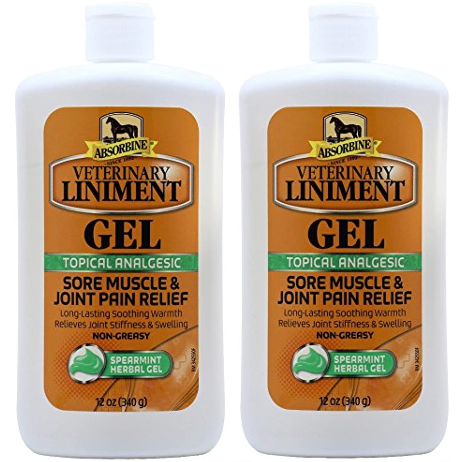 Absorbine Veterinary Liniment Gel, 12-Ounce 2 Pack