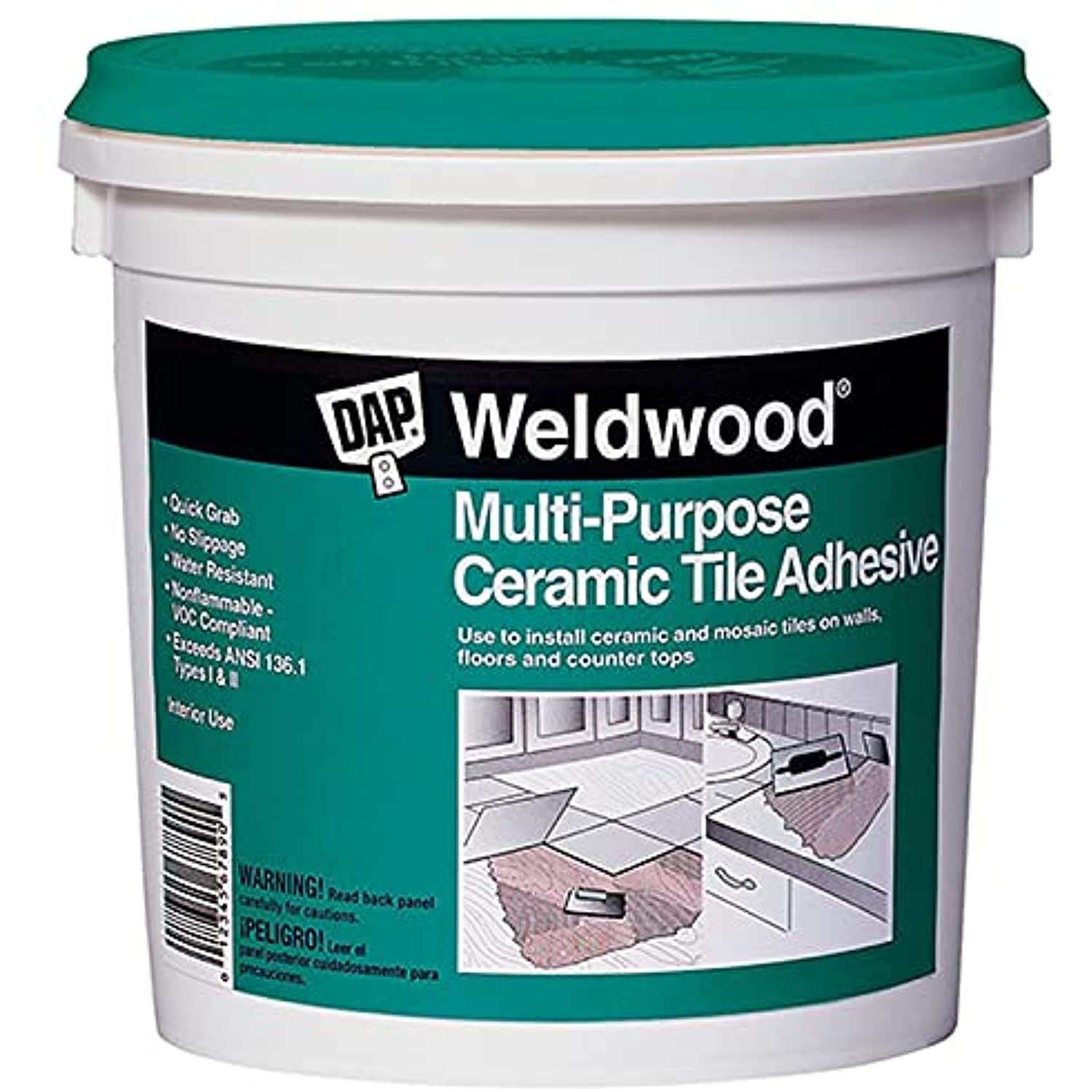 1 qt Dap 25190 Weldwood Multi-Purpose Ceramic Tile Adhesive