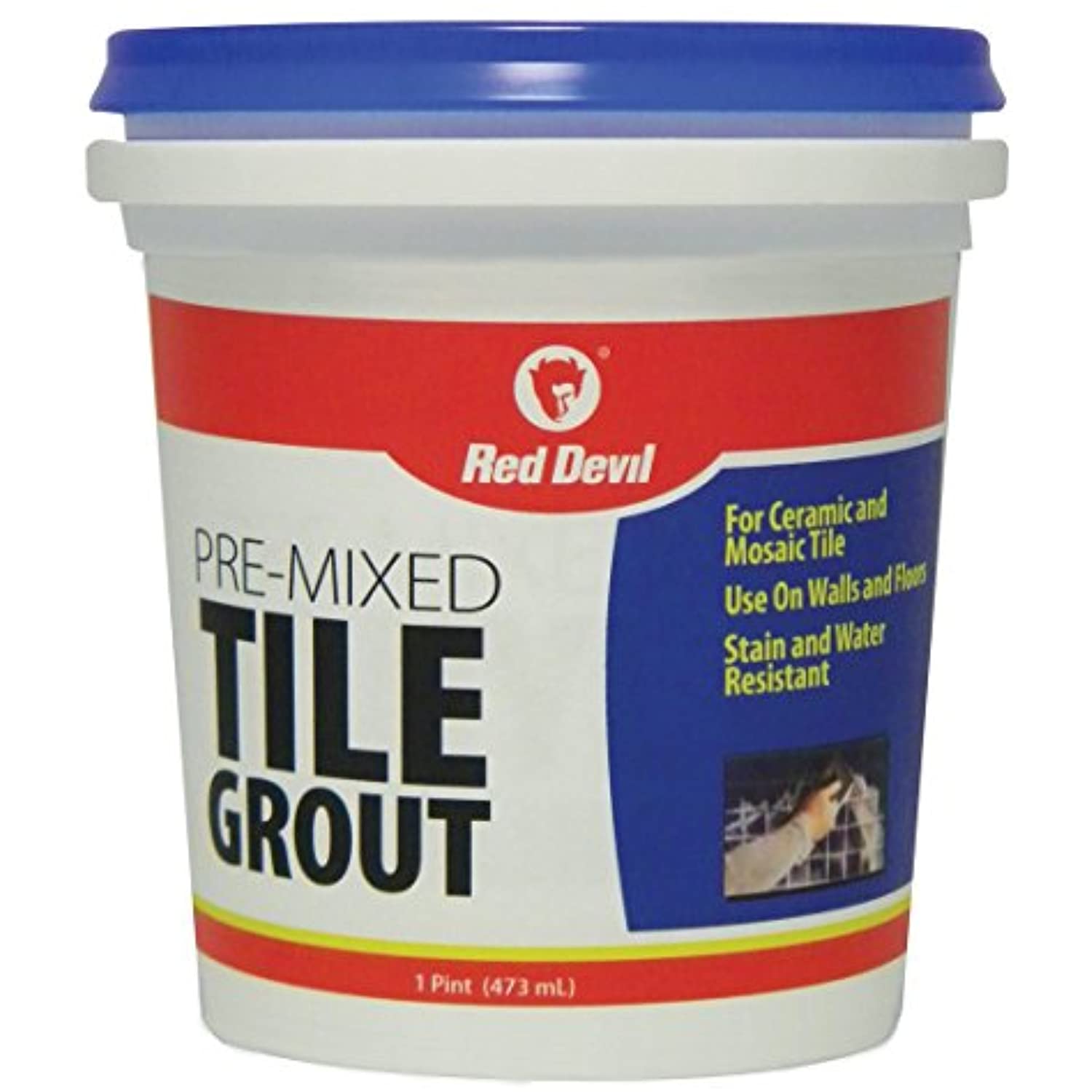 Red Devil 0428 Pre-Mixed Tile Grout, 1 Pint, White