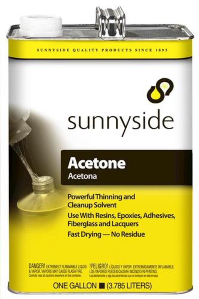 Sunnyside Acetone 1 Gallon | Powerful Thinner and Cleanup Solvent